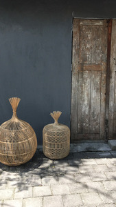 Openwork ceiling lamp, decoration - The Dumpling Floor Lamp S, E27, Rattan 4 Openwork ceiling lamp, decoration - The Dumpling Floor Lamp S, E27, Rattan small 4