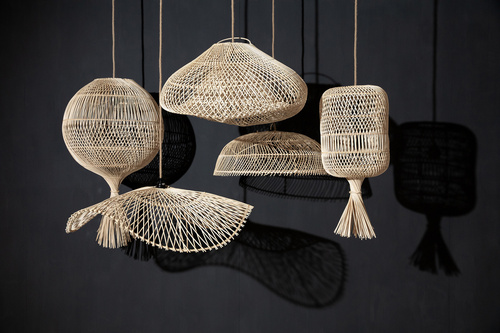Check Openwork Pendant Lamp - The Wonton Floor Lamp, E27, Rattan