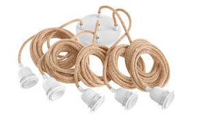 Pendant flower lamp - The Whipped XXL, E27, Rattan small 6