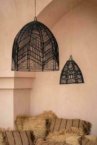 Check Single pendant lamp - The Bala L, E27, Rattan
