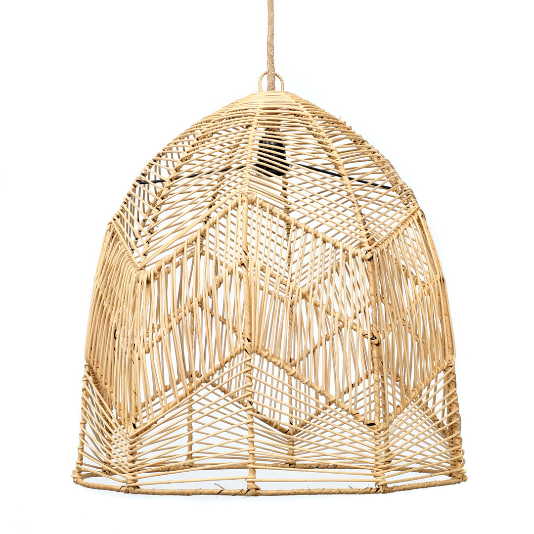 Hängelampe für das Wohnzimmer - Die Bala L, E27, Rattan, handgefertigt
