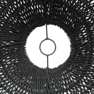 Boho pendant lamp - The Cloud M, E27, Rattan, black small 2