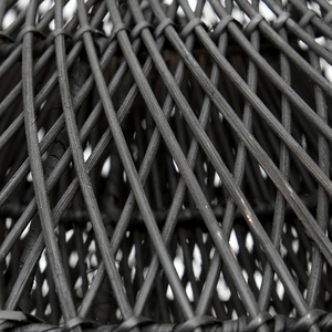 Boho pendant lamp - The Cloud M, E27, Rattan, black small 4