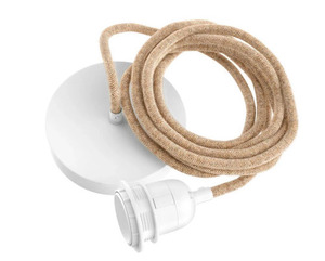 Braided cloud lamp - The Cloud M, E27, Rattan, boho small 8