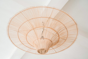 Sky Pendant XL pendant ceiling lamp, E27, Rattan, braided, handmade small 2