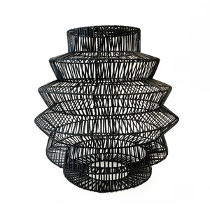 Black pendant lamp - Good Vibes M, E27, Rattan small 1