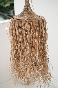 Handmade pendant lamp - The Honolulu, E27, rattan, boho style small 2