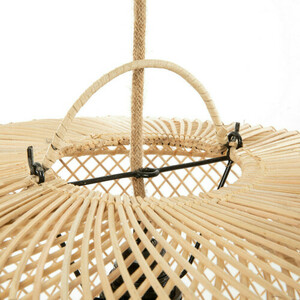 Boho pendant lamp - The Wholly L, E27, Rattan, handmade small 4