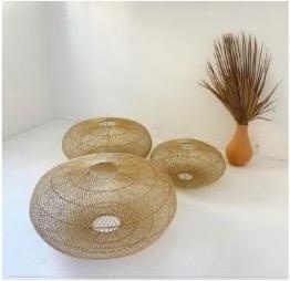 Check Bedroom lamp - The Wholly S, E27, Rattan, woven round lamp