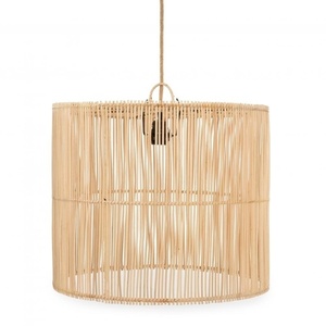Kitchen lamp - The Chacha M, E27, Rattan, cylinder lamp small 0