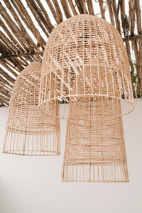 Bazar Bizar The Elba L pendant lampshade – natural rattan, 45 × 90 cm small 4