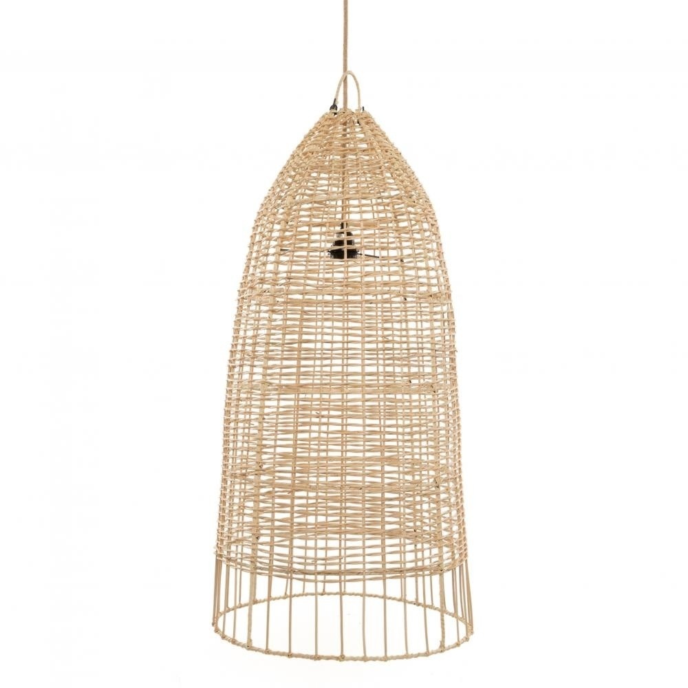 Lamp over dining table - The Elba L, E27, Rattan, handmade production