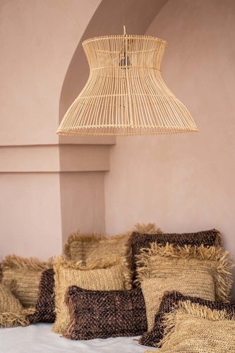 Check Living room lamp - The Flirt L, E27, natural rattan, scandi boho