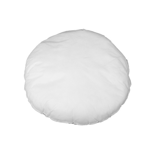 Check Round Cushion Insert BAZAR BIZAR White Cotton 40 cm
