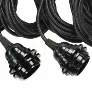 BAZAR BIZAR Cable Fittings black pendant kit, 5 E27 holders, 350 cm cables small 2