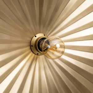 Designer wall lamp - The Tsijn Tsjin M, E27, Iron, pleated lamp small 4