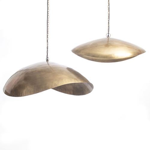 Check Brass Pendant Lamp - The Fortune Cookie XL, E27, Iron