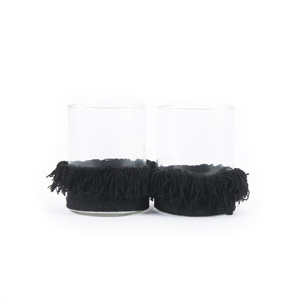 Check The Oh My Gee Candle Holder - Black Velvet - L - Set of 2 The Oh My Gee Candle Holder - Black Velvet - L - Set of 2