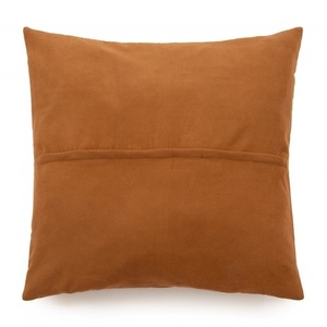 The Four Panel Leather Cushion Cover - Camel - 60x60 small 1