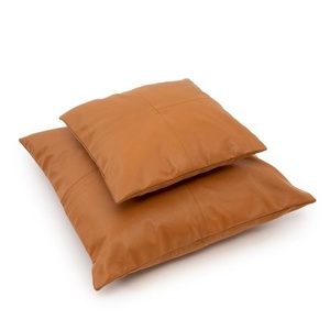The Four Panel Leather Cushion Cover - Camel - 60x60 small 4
