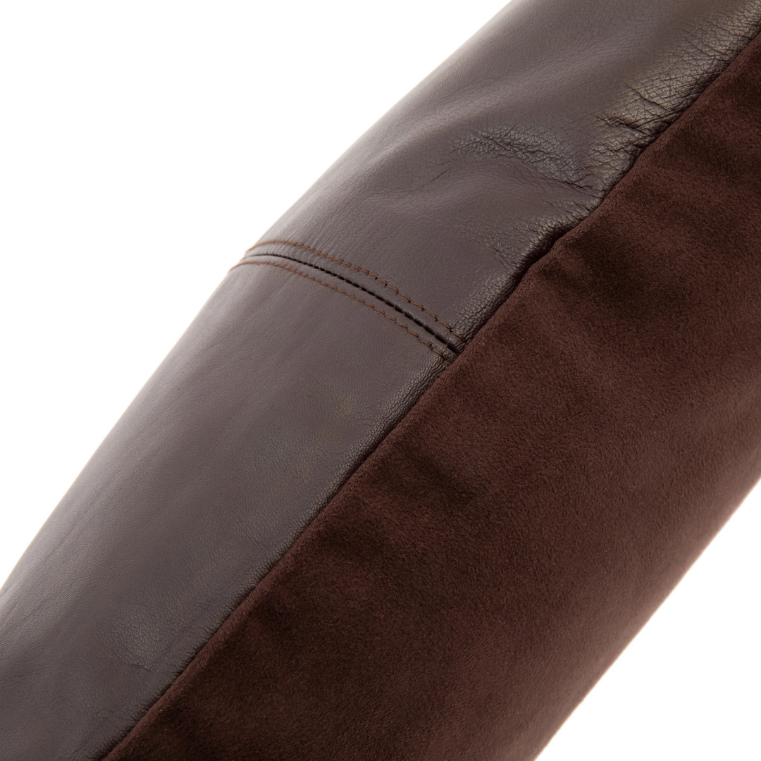Preview The Four Panel Leather Cushion Cover - Chocolate - 40x40. The Four Panel Leather Cushion Cover - Chocolate - 40x40.