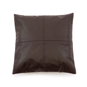 The Four Panel Leather Cushion Cover - Chocolate - 40x40. 0 The Four Panel Leather Cushion Cover - Chocolate - 40x40. small 0