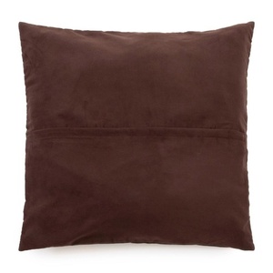 The Four Panel Leather Cushion Cover - Chocolate - 60x60 small 1