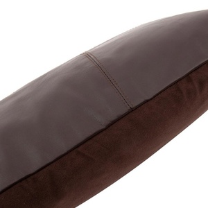 The Six Panel Leather Cushion Cover - Chocolate - 30x50. 2 The Six Panel Leather Cushion Cover - Chocolate - 30x50. small 2