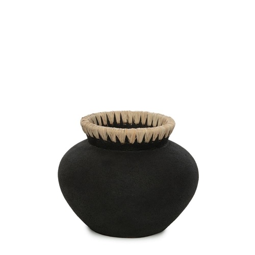 Check The Styly Vase - Black Natural - S