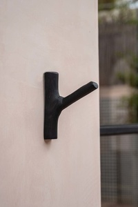 BAZAR BIZAR The Hook black teak wall hook JABR058B small 2