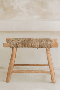 The Porto Seagrass Stool - Natural - M small 4