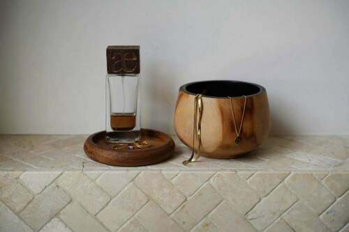 Check BAZAR BIZAR Bondi teak wood bowl 12 cm – natural with black interior