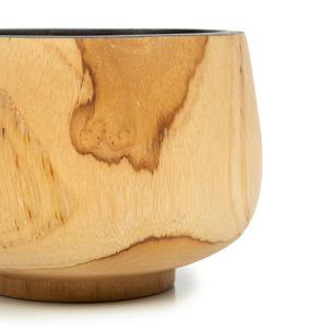 BAZAR BIZAR Bondi teak wood bowl 12 cm – natural with black interior small 4