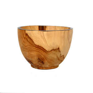 BAZAR BIZAR Bondi teak wood candy bowl, natural with black rim, 15 cm small 5