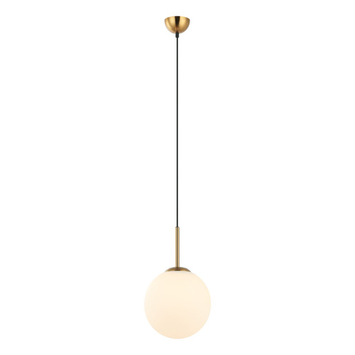 Check Pendant Light Italux Brown White Glass E27 25 cm Steel PND-5578-1M-BRO