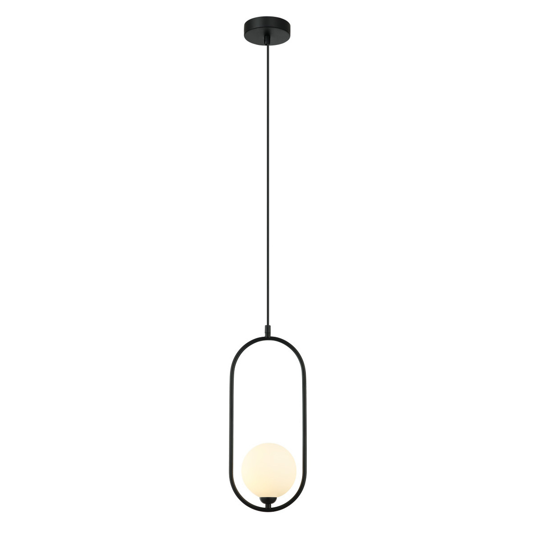 Pendant Lamp Italux Lupus G9 Black White Glass PND-3965-1-BK