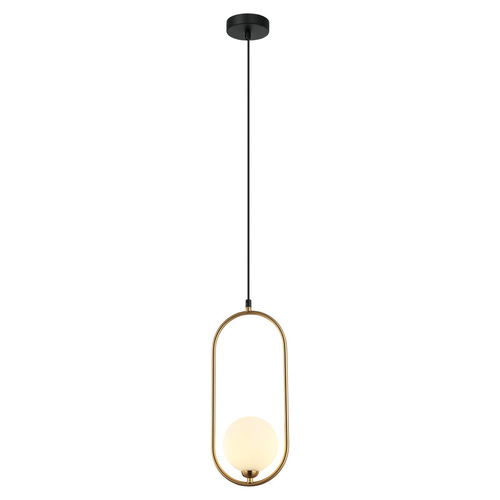 Check Italux White Glass Brown Steel Pendant Light G9 PND-3965-1-BRO