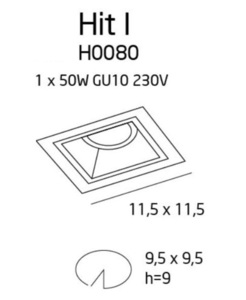 Recessed Light Max Light Hit I White 50W H0080 Open Box small 2