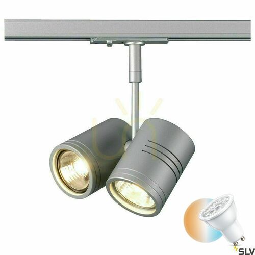 Check Track Light SLV BIMA 2 Grey GU10 50W Aluminum 143432