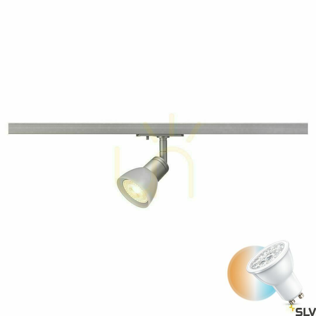 Track Light SLV PURIA Grey GU10 1-Phase 230V 143454