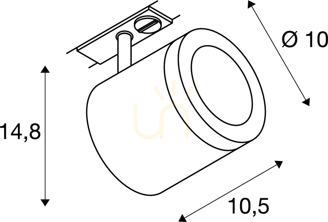 Display Track light SLV ENOLA_C white LED 11W 3000K 1040lm 1-phase 143941 Track light SLV ENOLA_C white LED 11W 3000K 1040lm 1-phase 143941