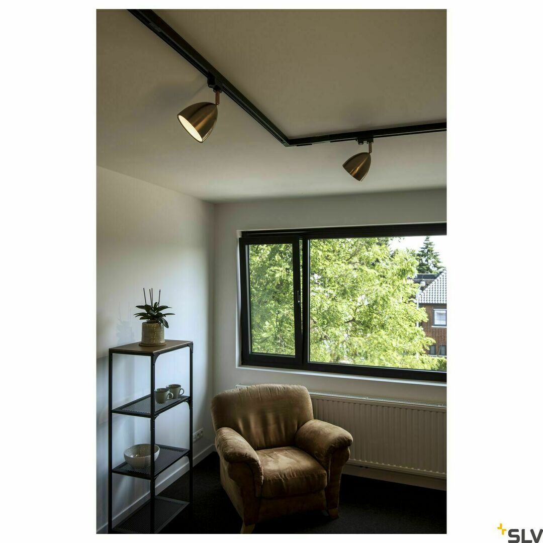 Display Track light SLV PARA CONE 14 copper/white GU10 3-phase 1002878 Track light SLV PARA CONE 14 copper/white GU10 3-phase 1002878
