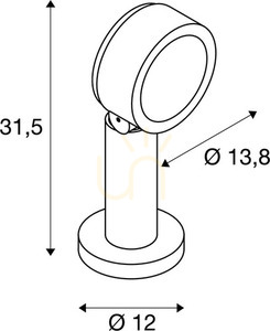 Outdoor Post Light SLV ESKINA 30 Anthracite 14.5W 1002906 small 6