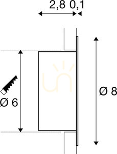 Recessed wall light SLV WORO WL white 1.2W 3000K 1002922 small 4