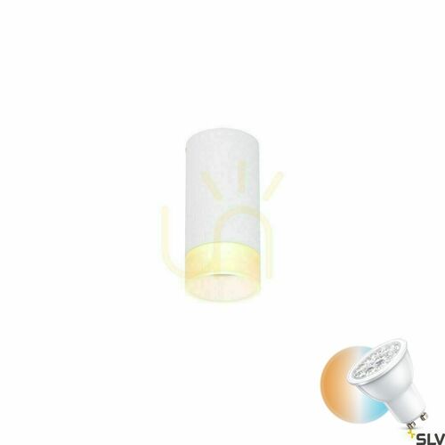 Check Ceiling Light SLV ASTINA White Aluminum GU10 10W 7cm 1002934