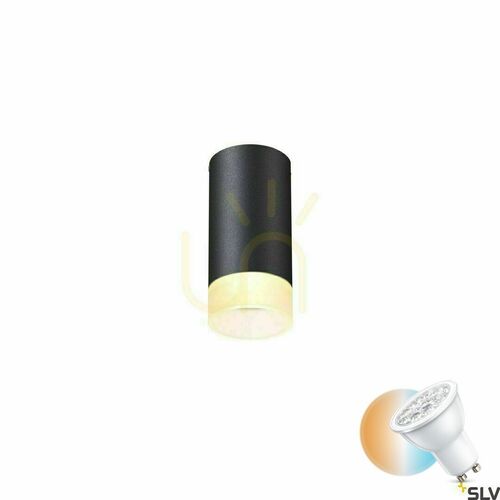 Check Ceiling Light SLV ASTINA Black Aluminum GU10 7 cm 1002936