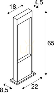 Outdoor Post Light SLV FLATT POLE 65 Anthracite 10W IP65 1002956 4 Outdoor Post Light SLV FLATT POLE 65 Anthracite 10W IP65 1002956 small 4