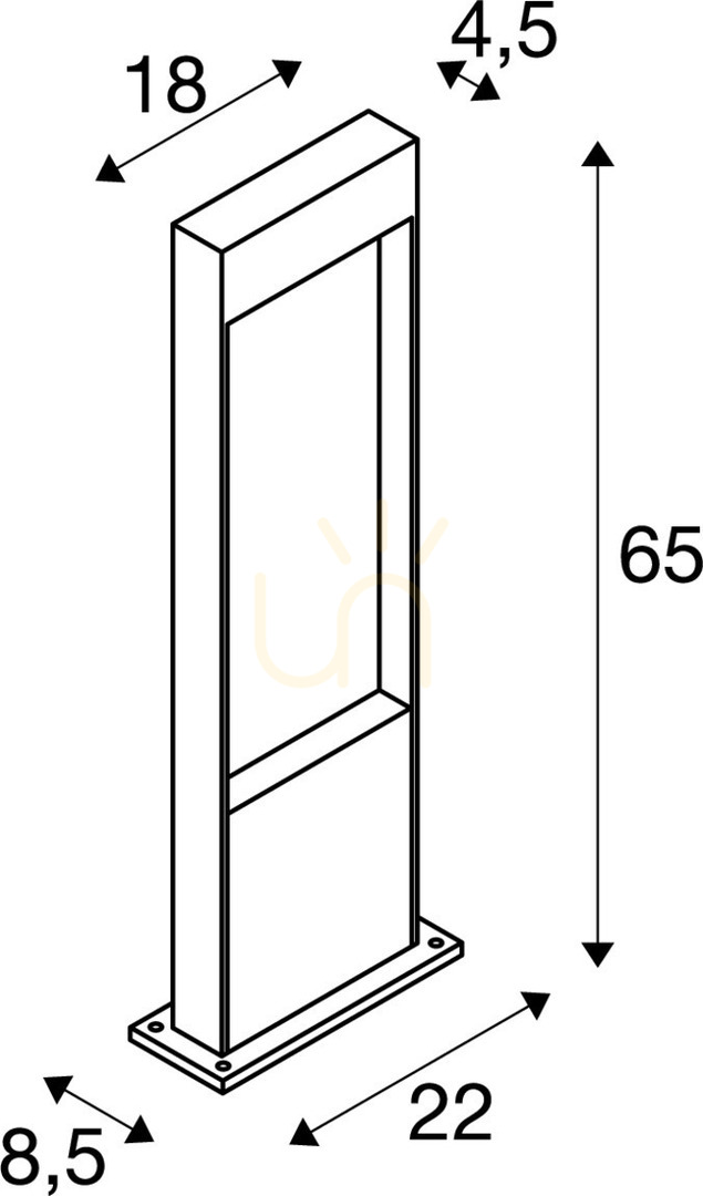 Show Outdoor Post Light SLV FLATT POLE 65 Anthracite 10W IP65 1002956 Outdoor Post Light SLV FLATT POLE 65 Anthracite 10W IP65 1002956