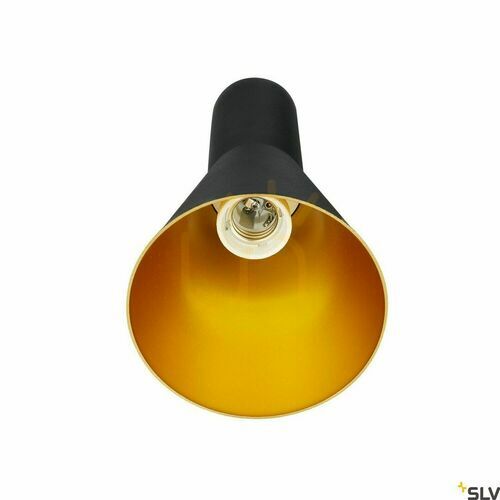 Check SLV PHELIA 10 E27 pendant light, black/gold, Ø13 cm, 1002951