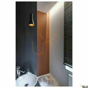 SLV PHELIA 10 E27 pendant light, black/gold, Ø13 cm, 1002951 small 3